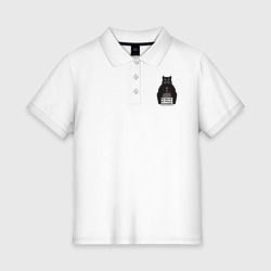 Женское поло хлопок Кот Бегемот