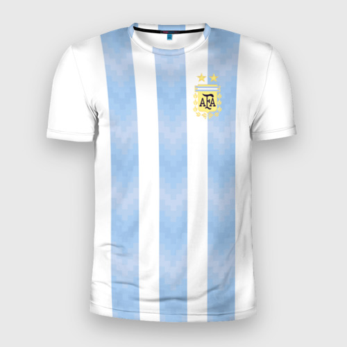 Мужская футболка 3D Slim Сборная Аргентины, цвет 3D печать