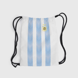 Рюкзак с принтом Сборная Аргентины для любого человека, вид спереди №5. Цвет основы: белый
