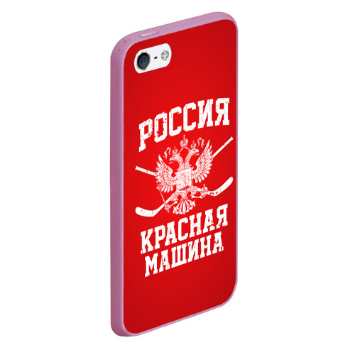 Чехол для iPhone 5/5S матовый Красная машина, цвет розовый - фото 3