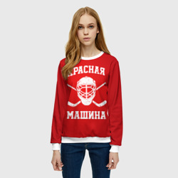 Женский свитшот 3D Красная машина - фото 2