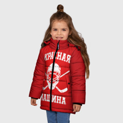 Зимняя куртка для девочек 3D Красная машина - фото 2