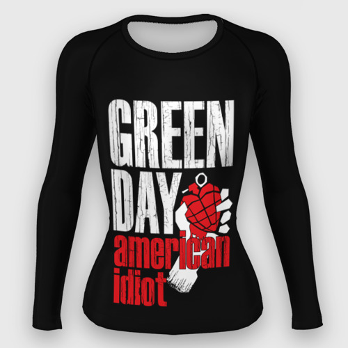 Женский рашгард 3D Green Day American Idiot, цвет 3D печать