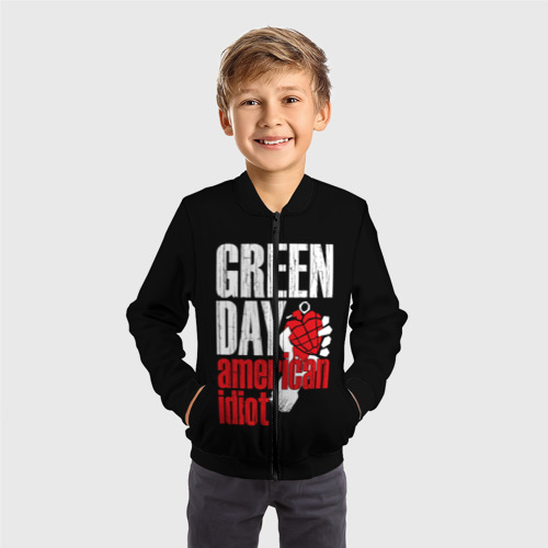 Детский бомбер 3D Green Day American Idiot, цвет черный - фото 4