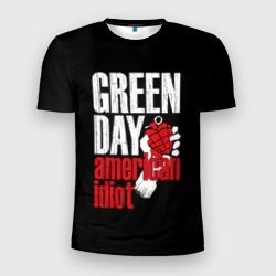 Мужская футболка 3D Slim Green Day American Idiot