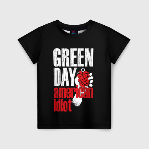 Детская футболка 3D Green Day American Idiot, цвет 3D печать