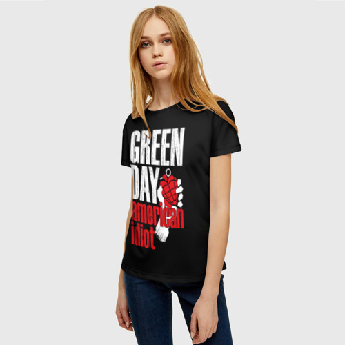 Женская футболка 3D Green Day American Idiot, цвет 3D печать - фото 3