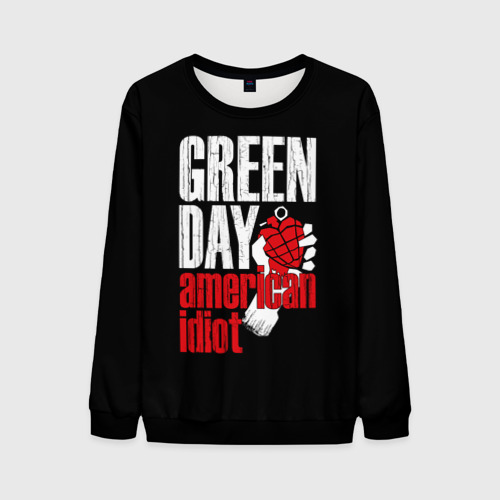 Мужской свитшот 3D Green Day American Idiot, цвет черный