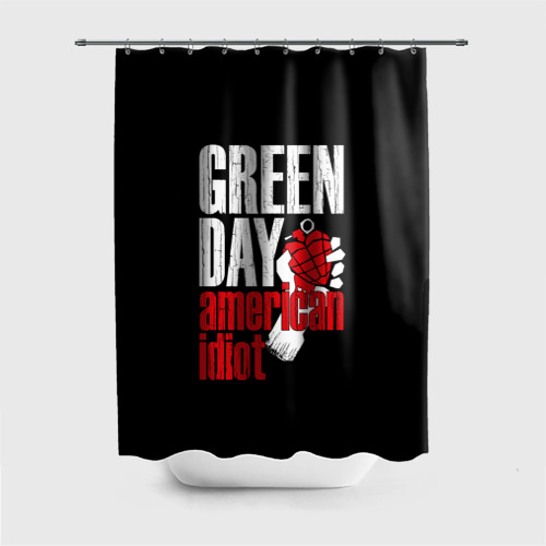 Штора 3D для ванной Green Day American Idiot