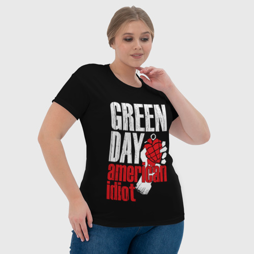 Женская футболка 3D Green Day American Idiot, цвет 3D печать - фото 6