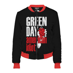 Женский бомбер 3D Green Day American Idiot