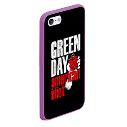 Чехол для iPhone 5/5S матовый Green Day American Idiot - фото 2