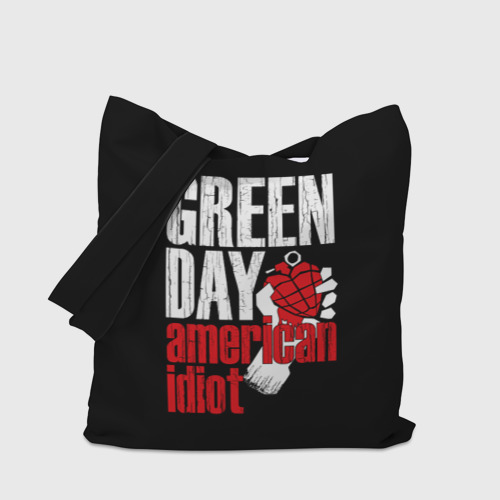 Шоппер 3D с принтом Green Day American Idiot, вид сбоку #3