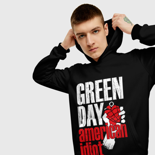 Мужская толстовка 3D Green Day American Idiot, цвет черный - фото 5