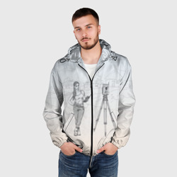 Мужская ветровка 3D Девушка с контроллером - фото 2