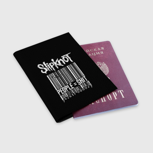 Обложка для паспорта матовая кожа Slipknot People - фото 3