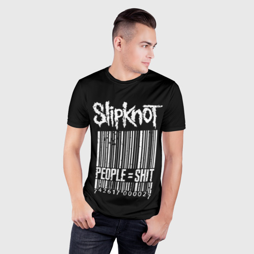 Мужская футболка 3D Slim Slipknot People, цвет 3D печать - фото 3
