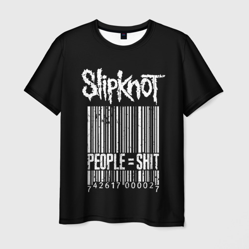 Мужская футболка с принтом Slipknot People, вид спереди №1