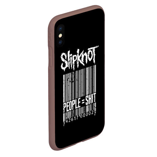 Чехол для iPhone XS Max матовый Slipknot People, цвет коричневый - фото 3