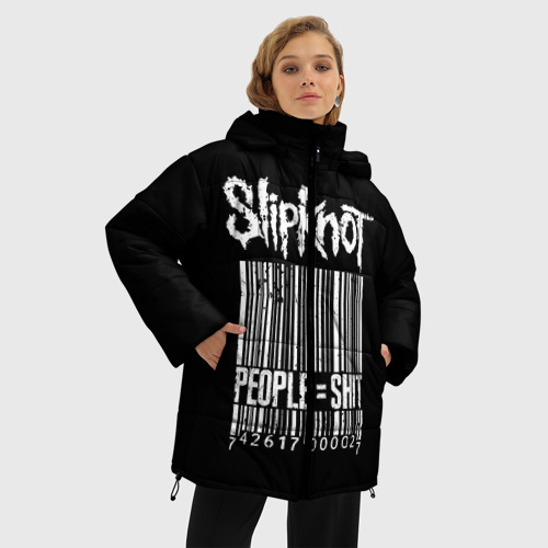 Женская зимняя куртка Oversize Slipknot People, цвет красный - фото 3