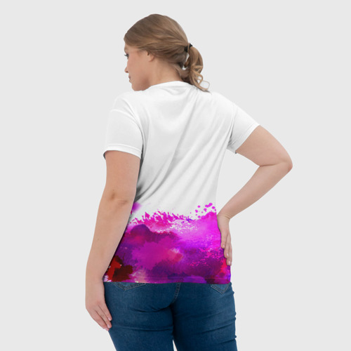 Женская футболка 3D watercolor lion, цвет 3D печать - фото 7