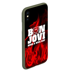 Чехол для iPhone XS Max матовый Bon Jovi - фото 2