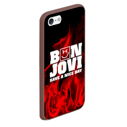 Чехол для iPhone 5/5S матовый Bon Jovi - фото 2
