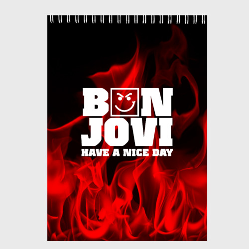 Скетчбук Bon Jovi, цвет белый