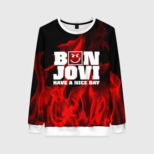 Женский свитшот 3D Bon Jovi, цвет 3D печать