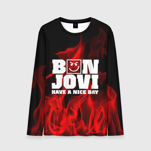 Мужской лонгслив 3D Bon Jovi