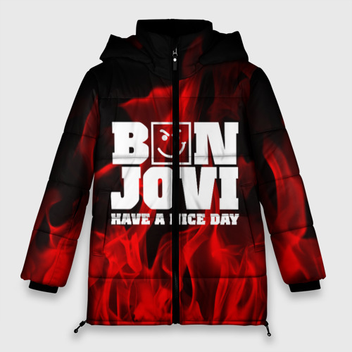 Женская зимняя куртка Oversize Bon Jovi, цвет черный