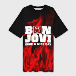 Платье-футболка 3D Bon Jovi