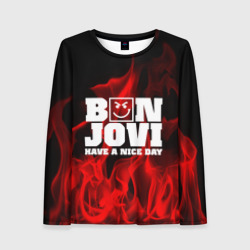 Женский лонгслив 3D Bon Jovi