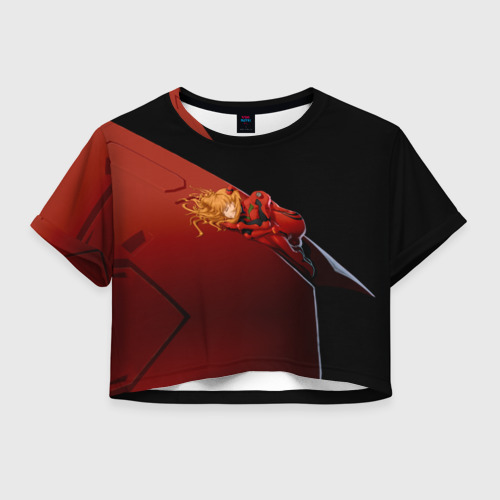 Женская футболка Crop-top 3D Asuka Langley Soryu, цвет 3D печать