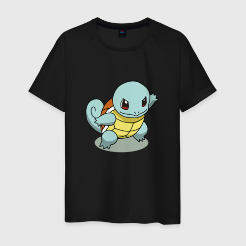 Мужская футболка хлопок Pokemon squirtle, цвет черный