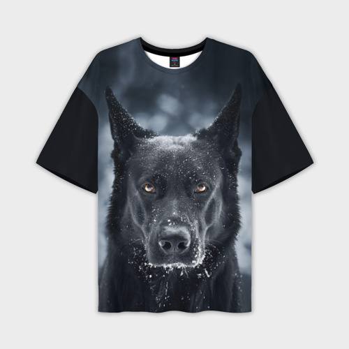 Мужская футболка oversize 3D Dark Dog, цвет 3D печать