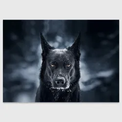 Поздравительная открытка Dark Dog