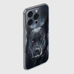 Чехол для iPhone 16 Pro Max силиконовый с защитой камеры Dark Dog - фото 2