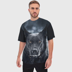 Мужская футболка oversize 3D Dark Dog - фото 2