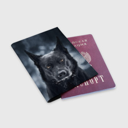 Обложка для паспорта матовая кожа Dark Dog - фото 2