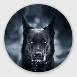 Круглый коврик для мышки Dark Dog