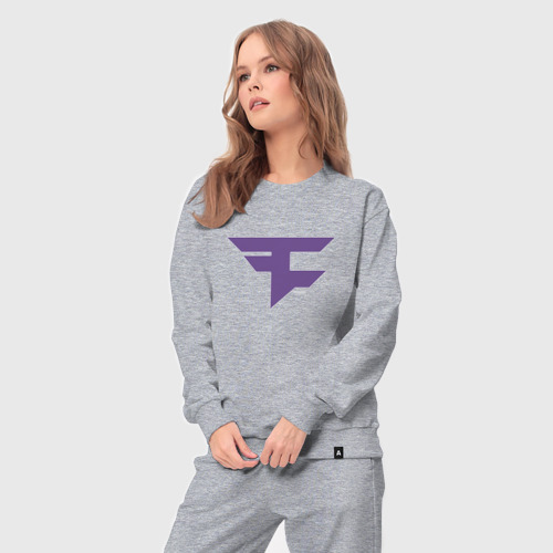 Женский костюм хлопок FaZe Clan Ultraviolet, цвет меланж - фото 5