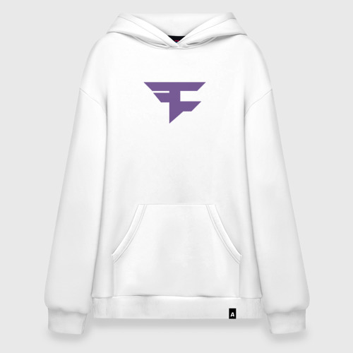 Худи SuperOversize хлопок FaZe Clan Ultraviolet, цвет белый