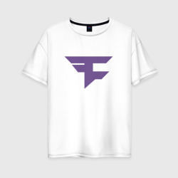 Женская футболка хлопок Oversize FaZe Clan Ultraviolet