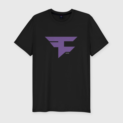 Мужская футболка хлопок Slim FaZe Clan Ultraviolet, цвет черный