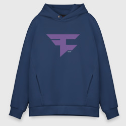 Мужское худи Oversize хлопок FaZe Clan Ultraviolet