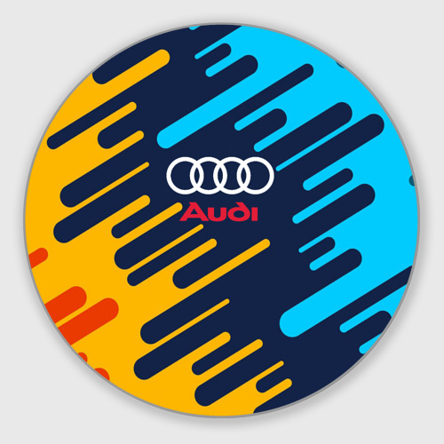 Круглый коврик для мышки AUDI.