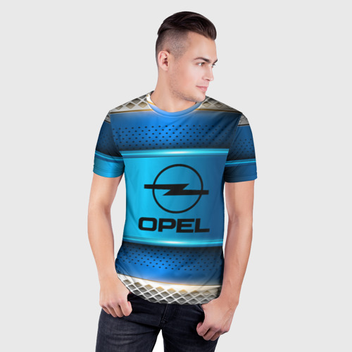 Мужская футболка 3D Slim Opel sport collection, цвет 3D печать - фото 3