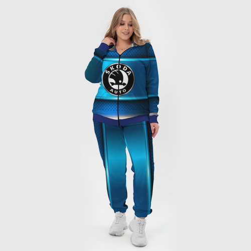 Женский костюм 3D Skoda sport collection, цвет синий - фото 5