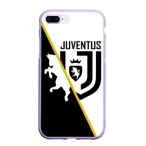 Чехол для iPhone 7Plus/8 Plus матовый Juventus, цвет светло-сиреневый